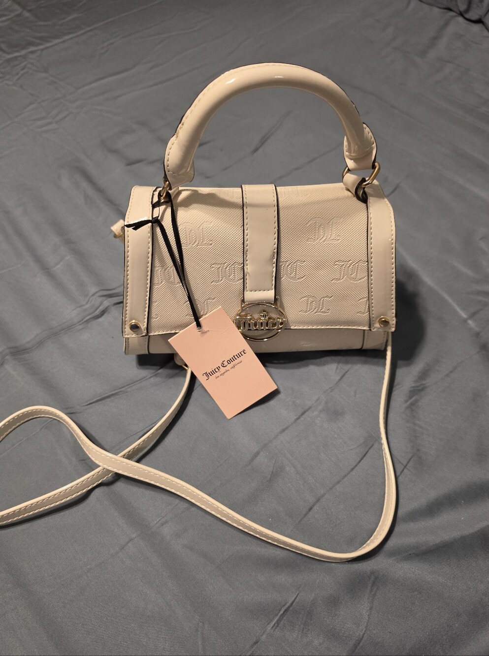 Juicy Couture Cream Satchel NWT with Coordinating Wallet EUC